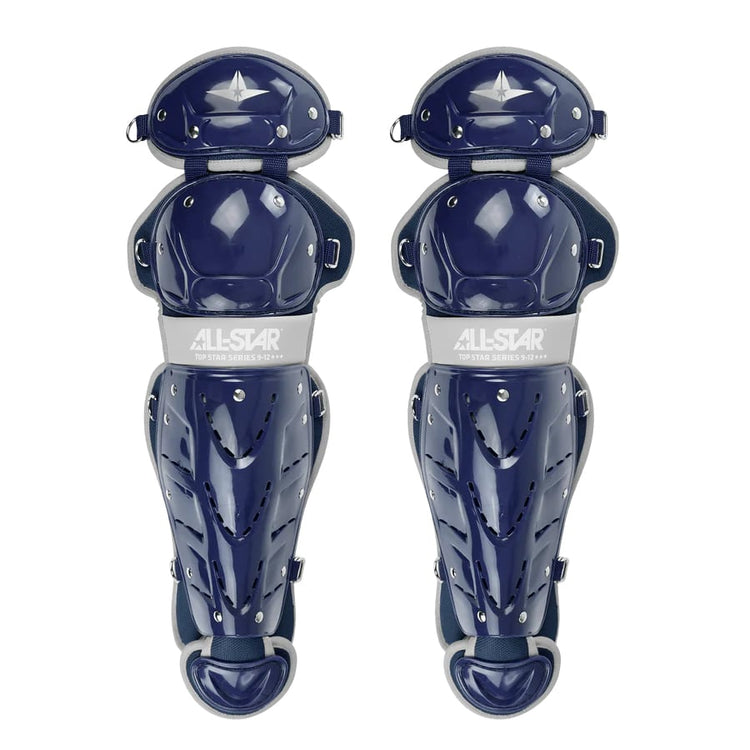 All-Star Intermediate 15" Top Star Catcher's Leg Guards Navy