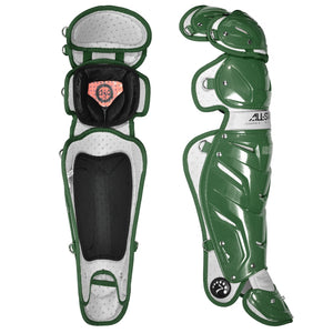 All-Star Senior 15.5" Pro System 7 LG30SPRO Catcher's Leg Guards green silver