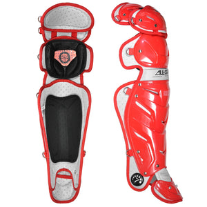 All-Star Senior 15.5" Pro System 7 LG30SPRO Catcher's Leg Guards red silver