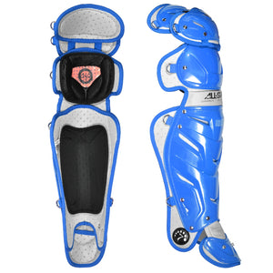 All-Star Senior 15.5" Pro System 7 LG30SPRO Catcher's Leg Guards royal silver