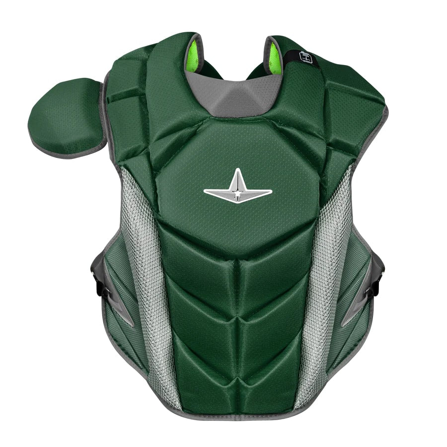 All Star Senior MVP Pro Catcher's Chest Protector Dark Green