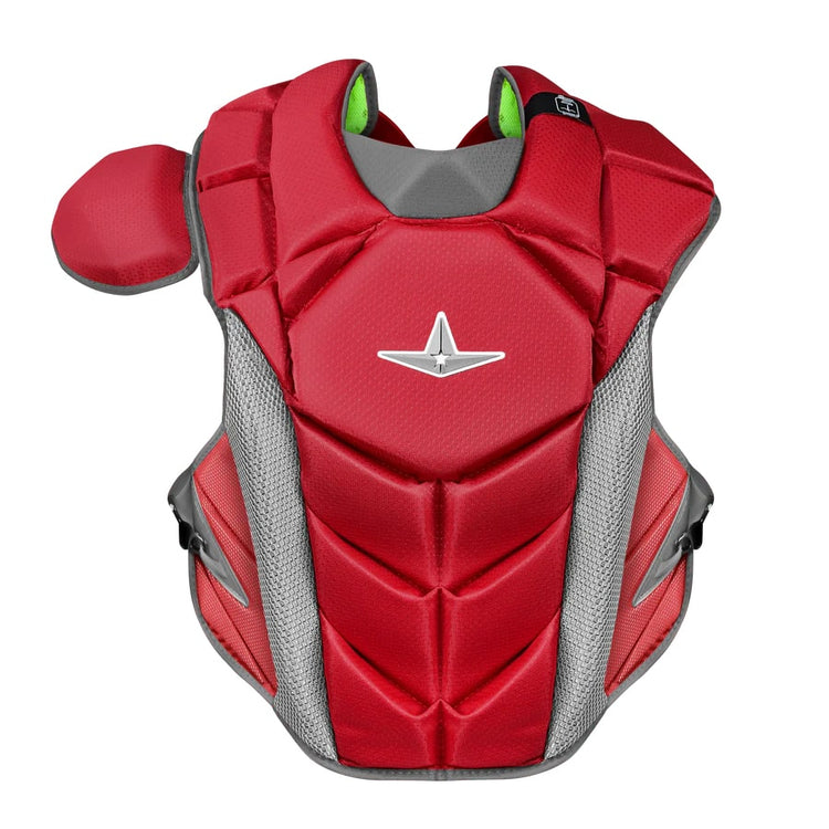 All Star Senior MVP Pro Catcher's Chest Protector Red
