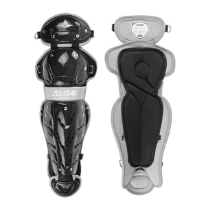 All Star Youth 12.5" Top Star Catcher's Leg Guards Black