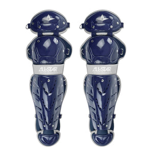 All Star Youth 12.5" Top Star Catcher's Leg Guards Navy