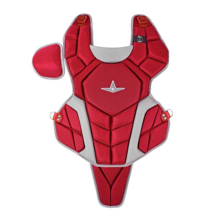 All-Star Intermediate 15.5" Top Star CPCC-TS-1216 NOCSAE Catcher's Chest Protector Red