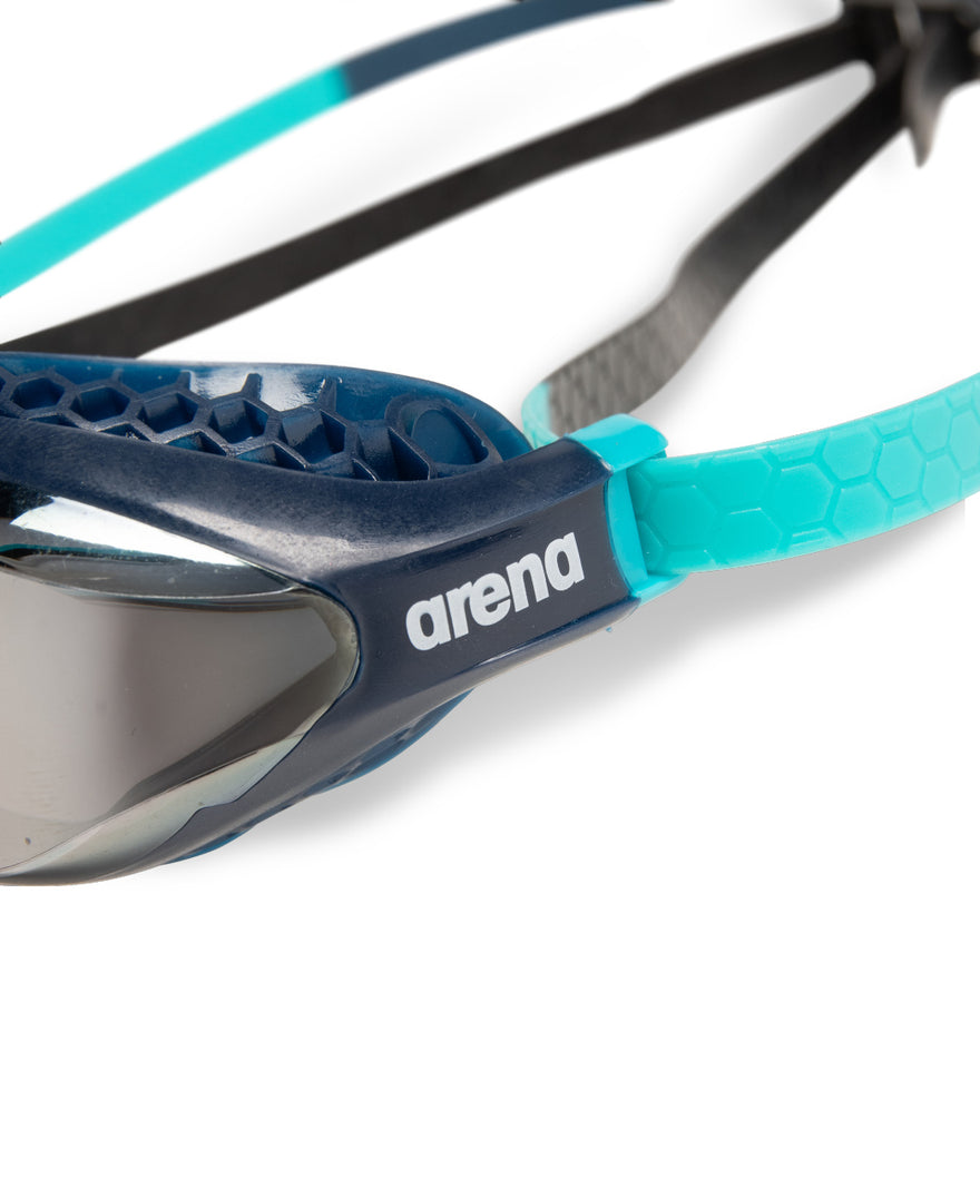 arena Air-Speed Mirror Swim Goggle Navy Water Silver Lens