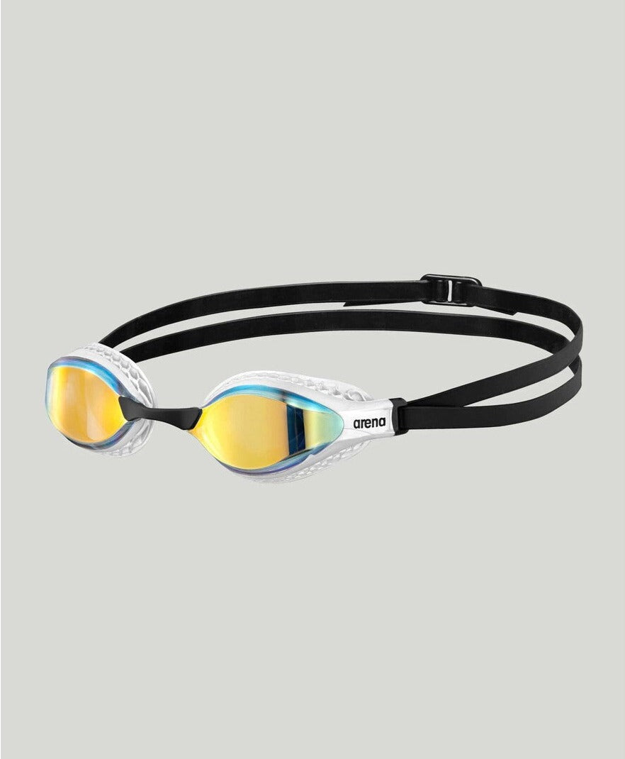arena Air-Speed Mirror Swim Goggle White/Yellow Copper Lens