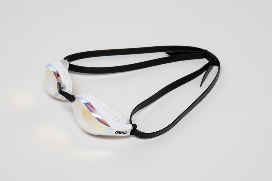 arena Air-Speed Mirror Swim Goggle White Yellow Copper Lens