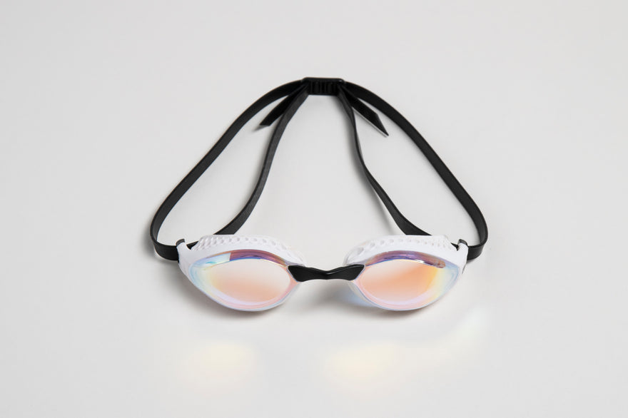 arena Air-Speed Mirror Swim Goggle White Yellow Copper Lens
