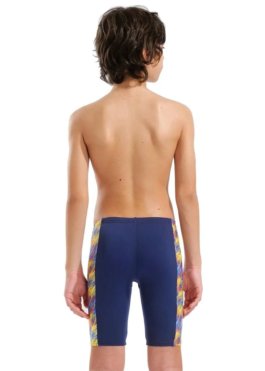 arena Boy's Draft Swim Jammer navy/ orange multi
