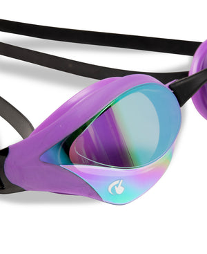 arena Cobra Core Swipe Mirror Swim Goggle Black Emerald Plum Lens