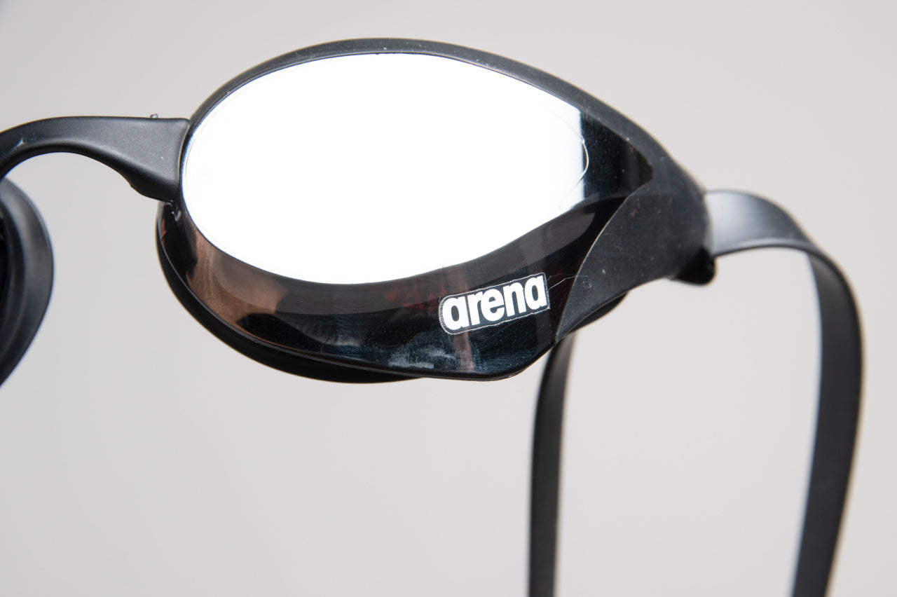 arena Cobra Core Swipe Mirror Swim Goggle Black Silver Lens