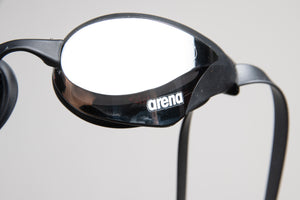 arena Cobra Core Swipe Mirror Swim Goggle Black Silver Lens