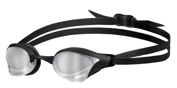arena Cobra Core Swipe Mirror Swim Goggle Black Silver Lens