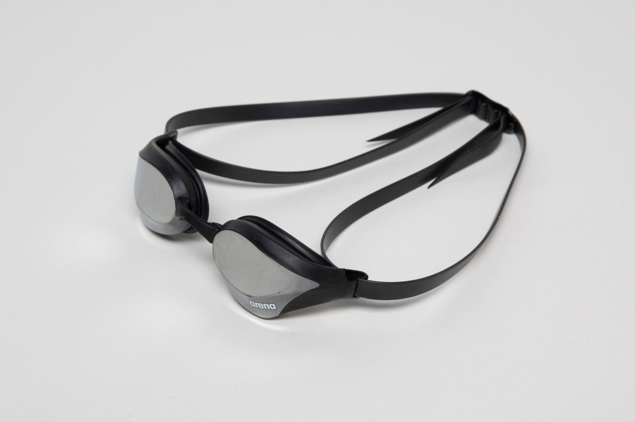 arena Cobra Core Swipe Mirror Swim Goggle Black Silver Lens