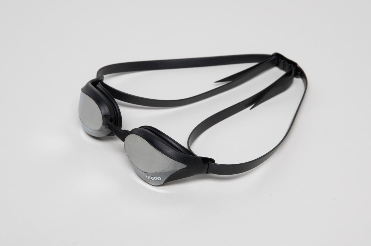arena Cobra Core Swipe Mirror Swim Goggle Black Silver Lens