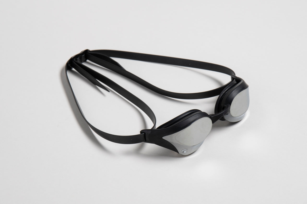arena Cobra Core Swipe Mirror Swim Goggle Black Silver Lens