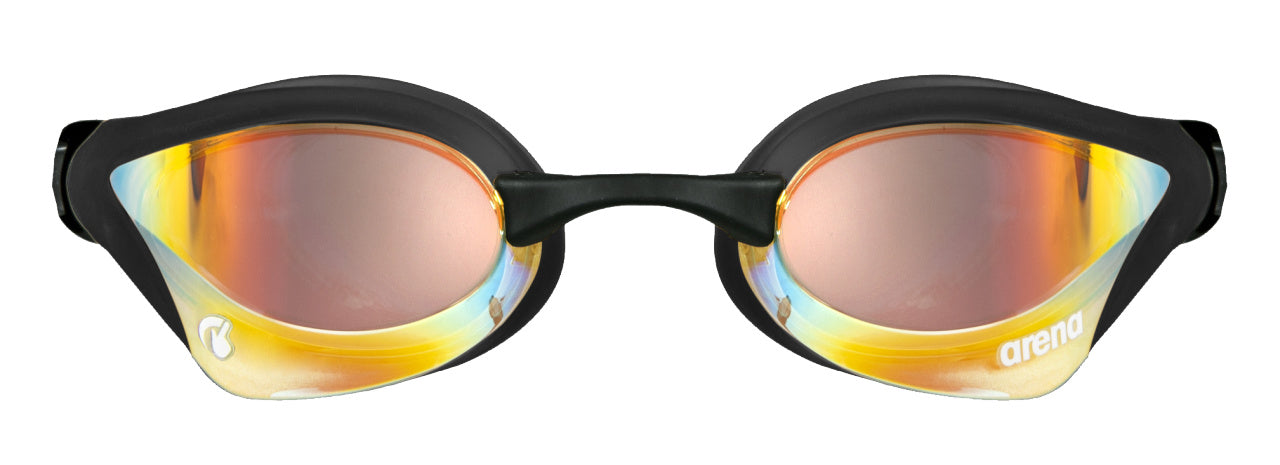 arena Cobra Core Swipe Mirror Swim Goggle Black Yellow Copper Lens