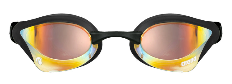 arena Cobra Core Swipe Mirror Swim Goggle Black Yellow Copper Lens