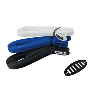 arena Cobra Series Silicone Replacement Swim Strap Kit white blue black