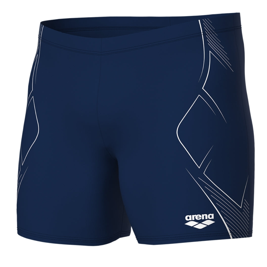 arena Men's Graphic Swim Mid Jammer blue white