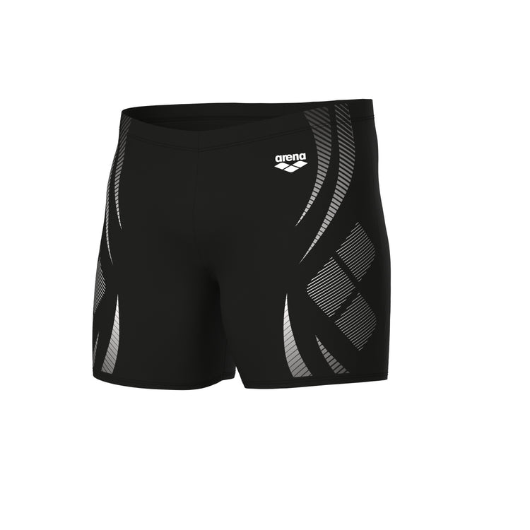arena Men's Poseidonia Swim Mid-Jammer Black/White