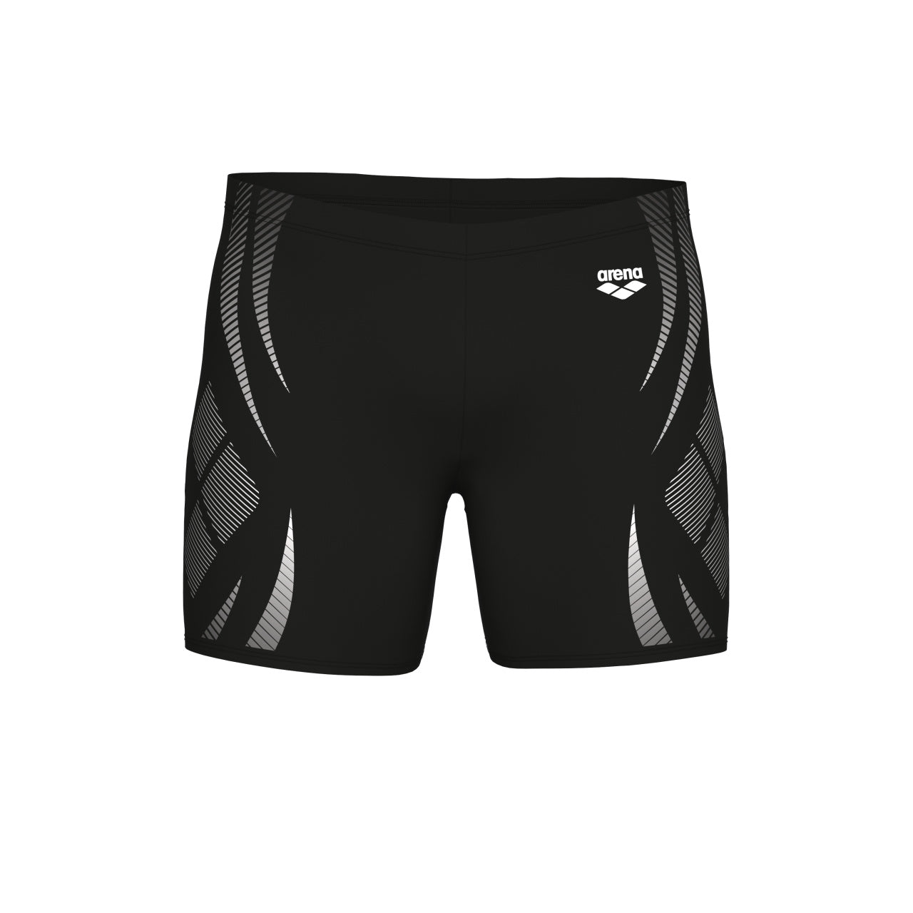 arena Men's Poseidonia Swim Mid-Jammer Black/White