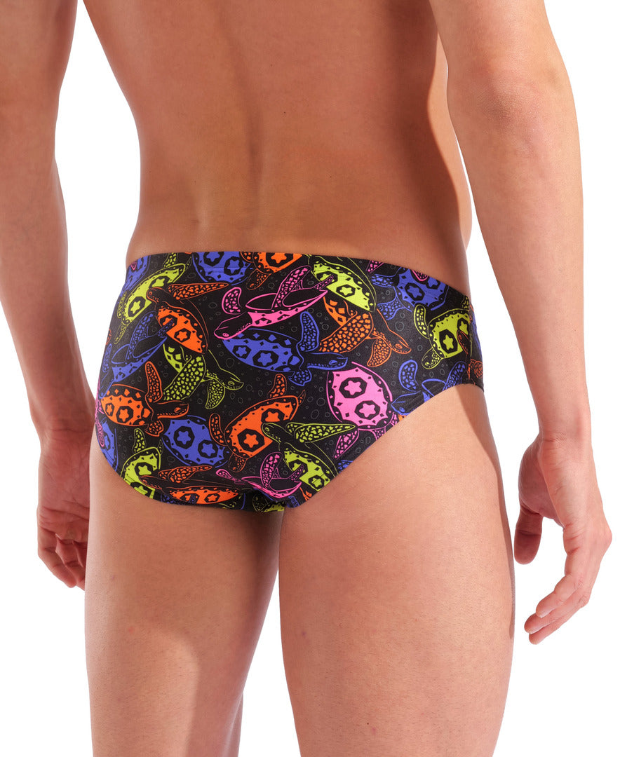 arena Men's Sea Turtles Swim Brief black/multi