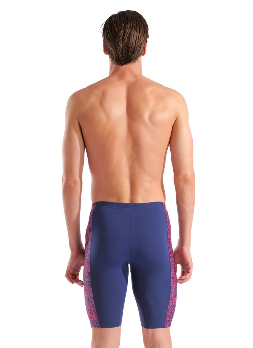 arena Men's Snakeskin Swim Jammer navy/team red