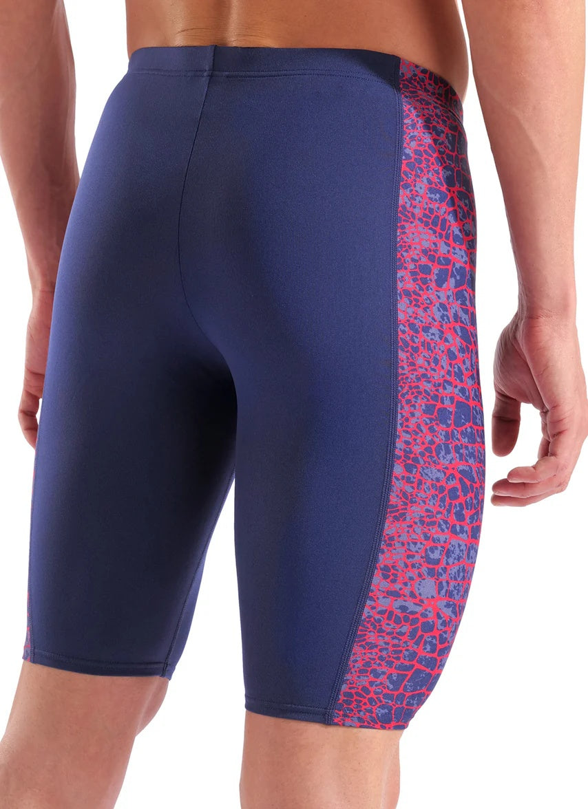arena Men's Snakeskin Swim Jammer navy/team red