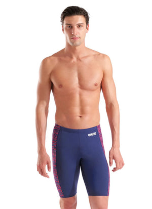 arena Men's Snakeskin Swim Jammer navy/team red