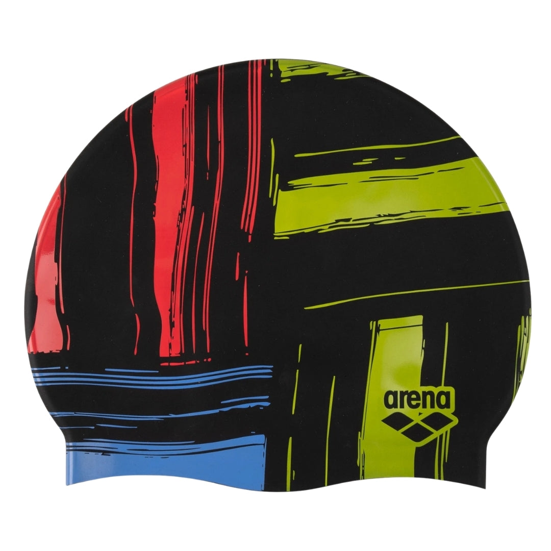 arena Print 2 Swim Cap black red blue green