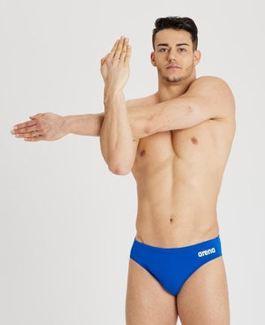arena Men's Solid Team Swim Brief Royal White