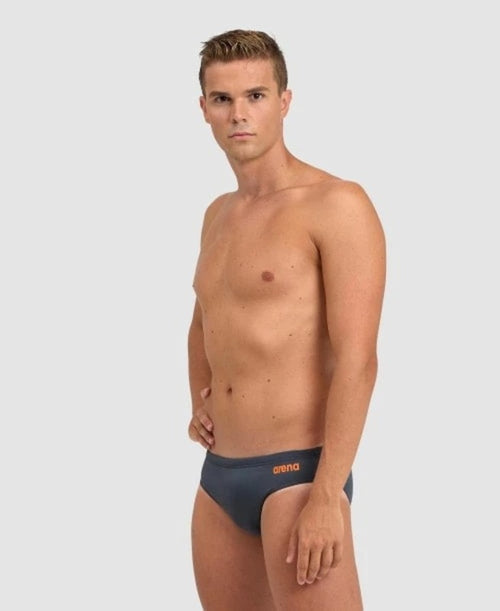 arena Solid Team Swim Brief Asphalt/Nespola
