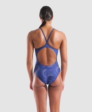 arena Women's Fireflow Lightdrop Back One Piece Swimsuit Navy/Team Navy