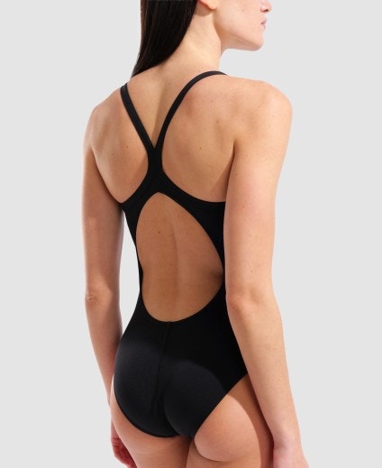 arena Women's Grid Lightdrop Back One Piece Swimsuit Black/Multi