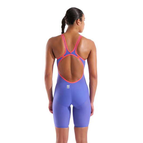 arena Women's Powerskin Carbon Air2 LE Open Back Kneeskin future dusk coral purple Eclipse Glare