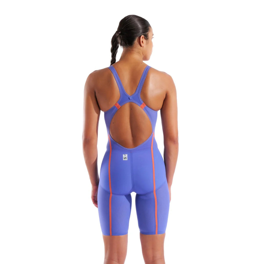 arena Women's Powerskin Carbon Glide LE Open Back Limited Edition Eclipse Glare Kneeskin future dusk coral purple