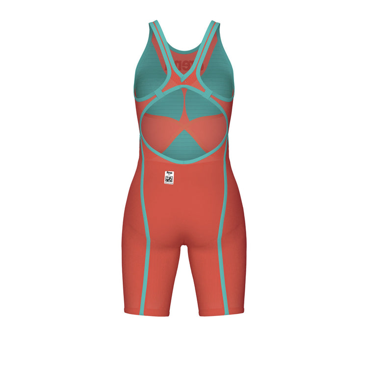 arena Women's Powerskin Carbon Glide Limited Edition Open Back Kneeskin coral