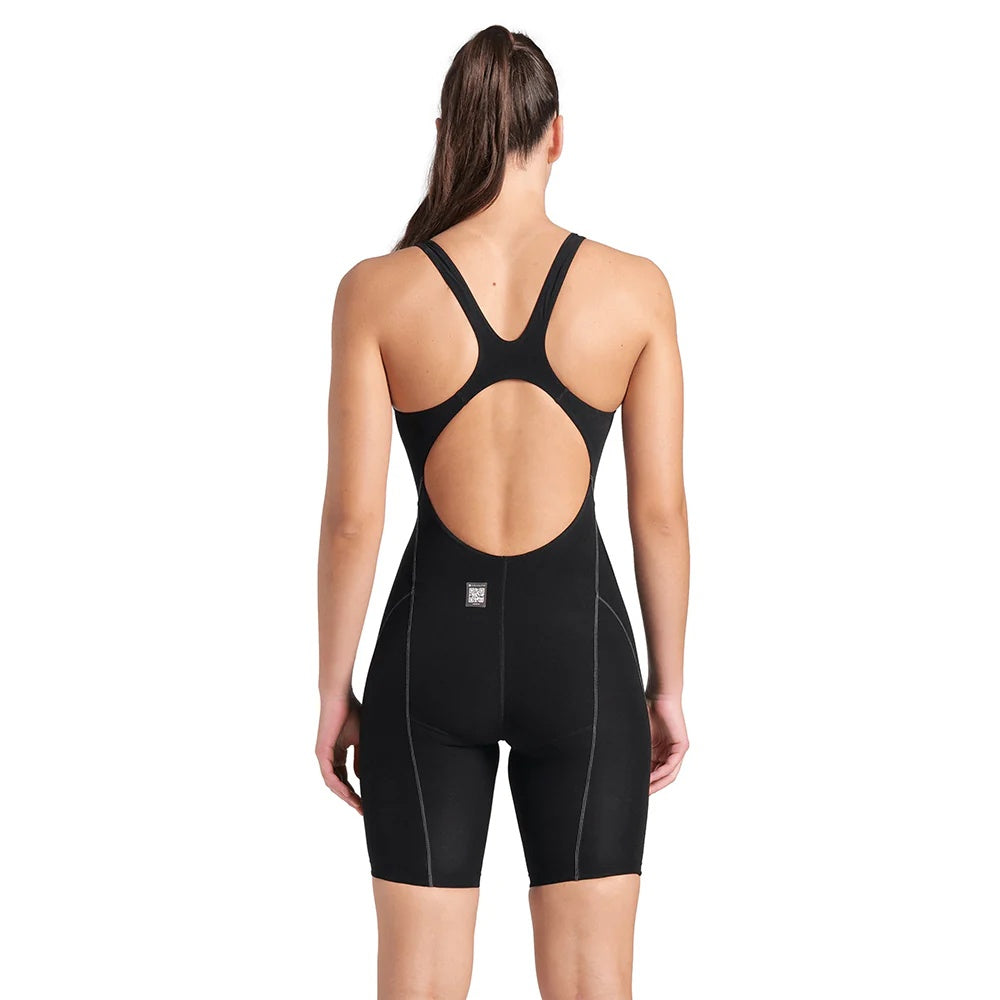arena Women's Powerskin Impulso Open Back Swim Kneeskin black teal