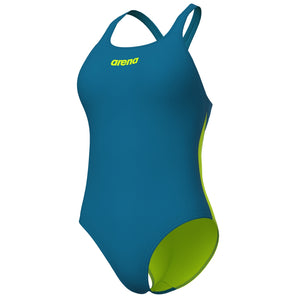 arena Women's Team Swim Pro Solid Back One Piece Swimsuit blue green