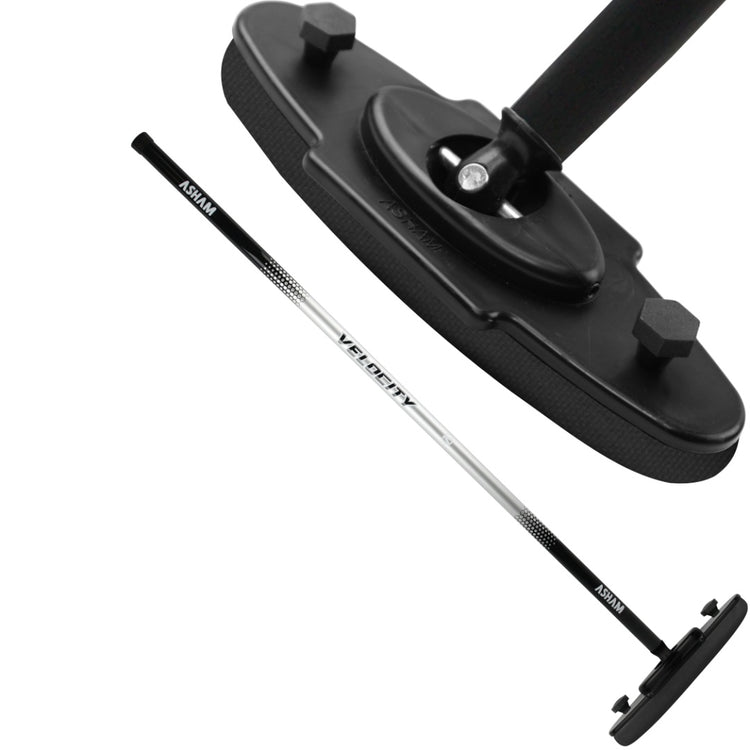 Asham Junior V2 Fiberglass Curling Broom black