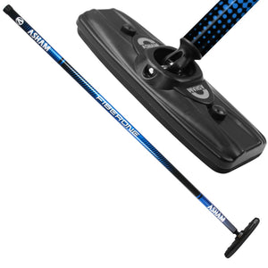 asham-ultra-force-fiberglass-curling-brooms blue/black