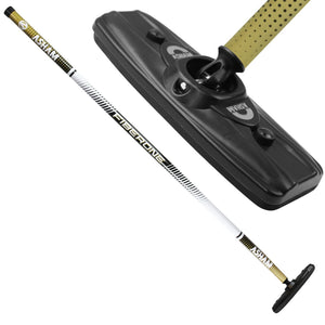 asham-ultra-force-fiberglass-curling-brooms gold/white
