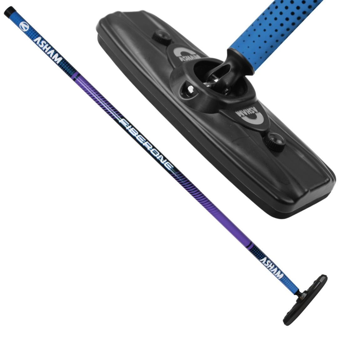 asham-ultra-force-fiberglass-curling-brooms purple/blue