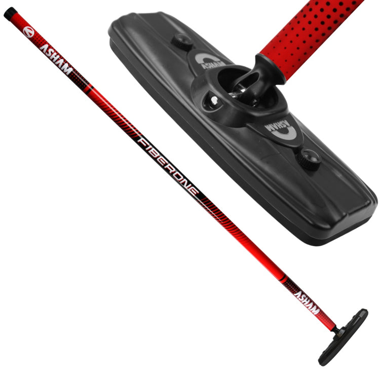 asham-ultra-force-fiberglass-curling-brooms red/black