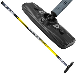 asham-ultra-force-fiberglass-curling-brooms yellow/black