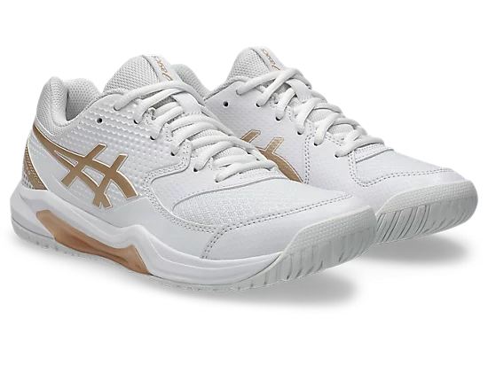 asics Women's Gel Dedicate 8 Pickleball Shoes white champagne
