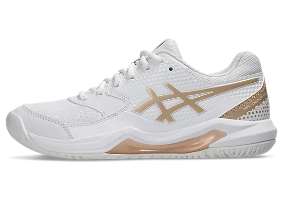 asics Women's Gel Dedicate 8 Pickleball Shoes white champagne
