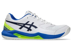 Asics Men's Gel-Dedicate 8 Pickleball Shoes white black blue